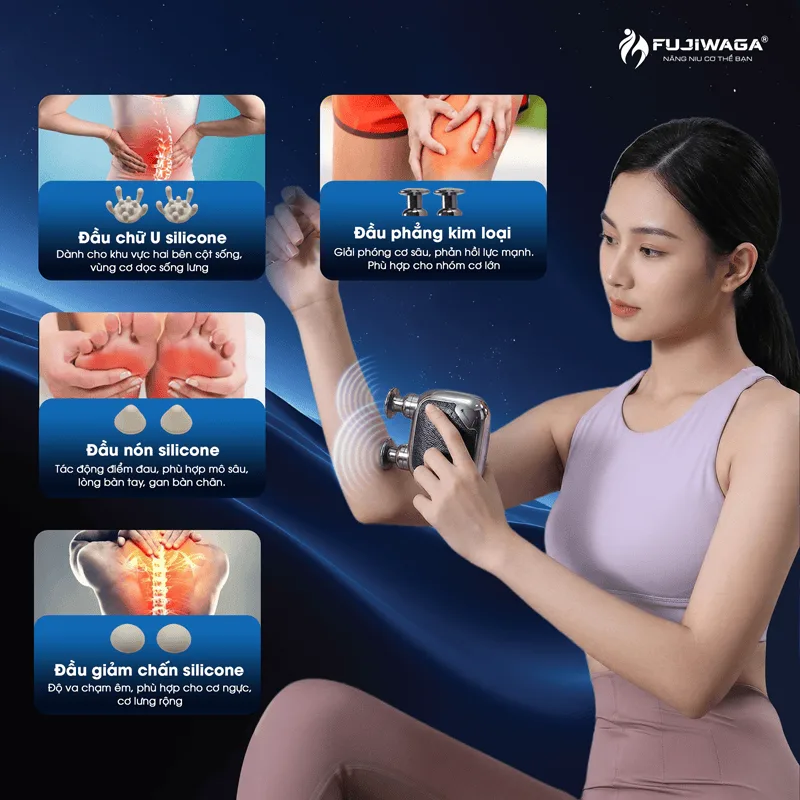 Các loại đầu massage đa năng